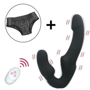 Strapless Strap on Dildo Vibrators for Women Double Head Vib