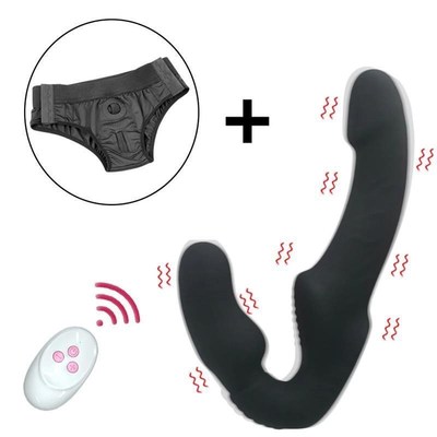 Strapless Strap on Dildo Vibrators for Women Double Head Vib