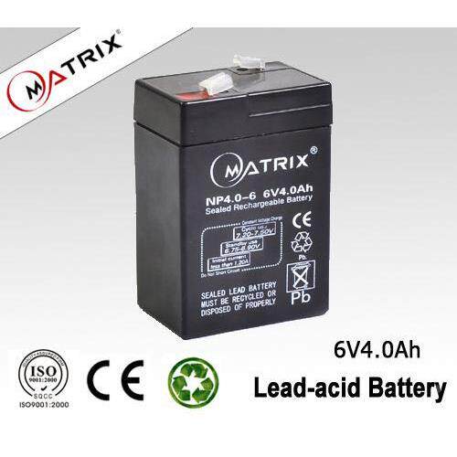 MATRIX矩阵NP4.0-6蓄电池儿童玩具车6V4Ah消防主机电子秤安防电池
