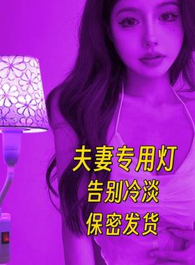 浪漫夫妻led氛围灯粉红色调光插电卧室带开关遥控睡眠床头灯