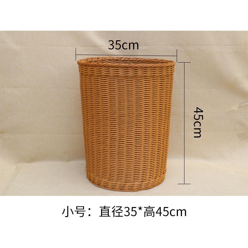 gju8方形仿浴室收纳桶脏衣箩垃圾桶储物篮筐收纳商用酒店脏衣篮藤