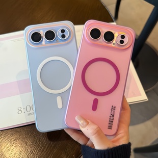 适用荣耀500pro手机壳新款honor500半透明磨砂磁吸硬壳400高级感200pro冰雾肤感magic8全包防摔保护7套男女款