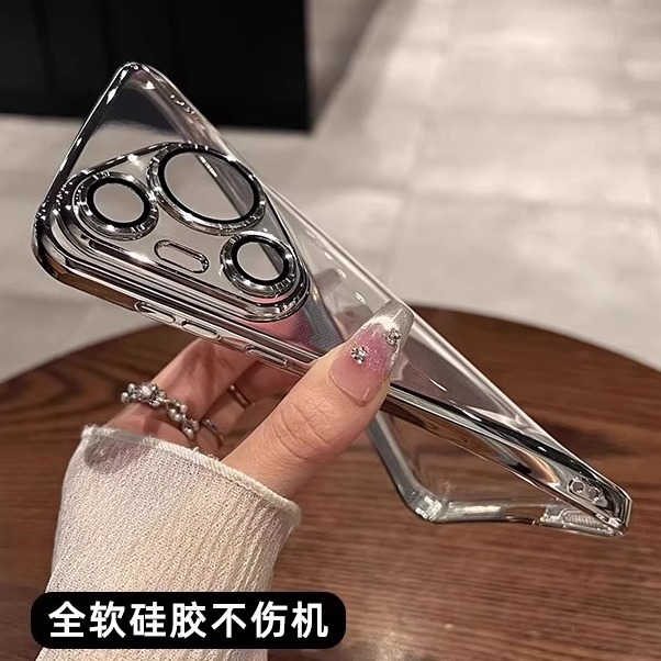 带镜头膜TPU软壳适用华为Pura80Ultra手机壳新款电镀硅胶软壳P70pro+高级感mate70超薄全包防摔保护套男女款