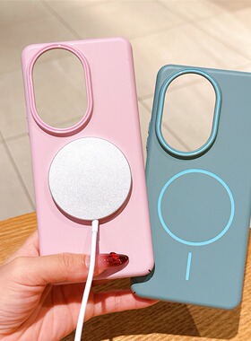 高级感岩白色Magsafe磁吸无线充电适用nova14Ultra手机壳14pro肤感微磨砂nova13亚克力12pro硬11全包保护套