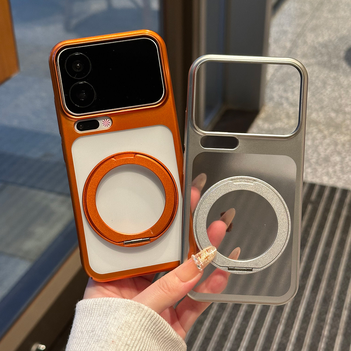 360磁吸支架适用小米17promax手机壳新款超薄电镀磨砂硬壳xiaomi17大孔镜头全包防摔保护套17pm高级感男女款