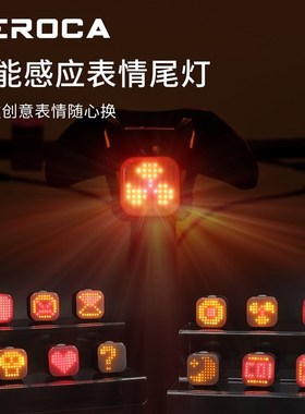 速发ROCA自行智能感应车山灯尾地公路夜骑警情刹车表示灯rtag