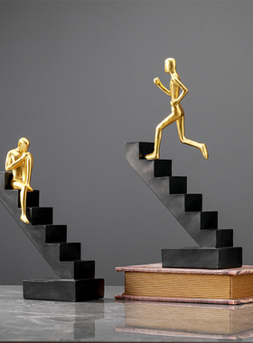 速发办公室创意摆件客厅书约简房装饰关玄品升人物桌面摆设