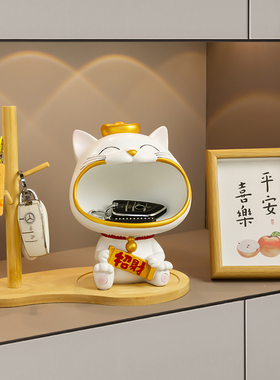 速发招玄纳收猫财关摆件客厅家居入户门口鞋柜装饰品乔迁新居礼品