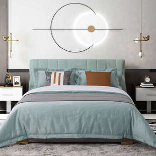 展厅样板间家具配套床品 轻奢意式港式简约软装床品六件套 包邮