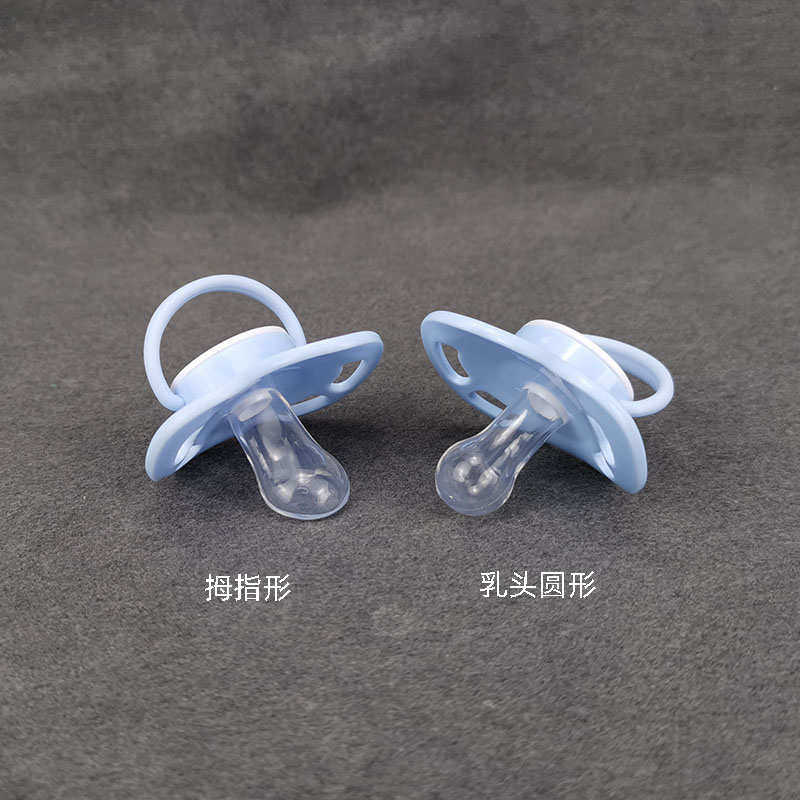 新生儿安抚奶嘴婴儿安睡型拇指硅胶奶头防胀气带防掉链宝宝安慰嘴