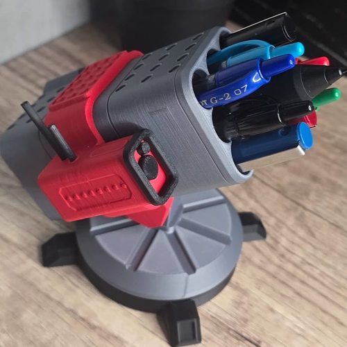 笔筒地对空导弹创意桌面摆件