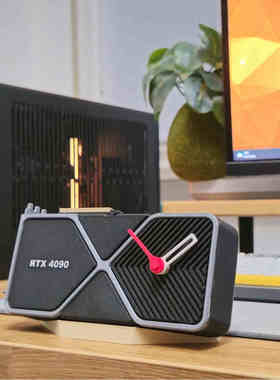 RTX 4090 Founders Edition显卡时钟闹钟创意摆件桌面渲染引擎