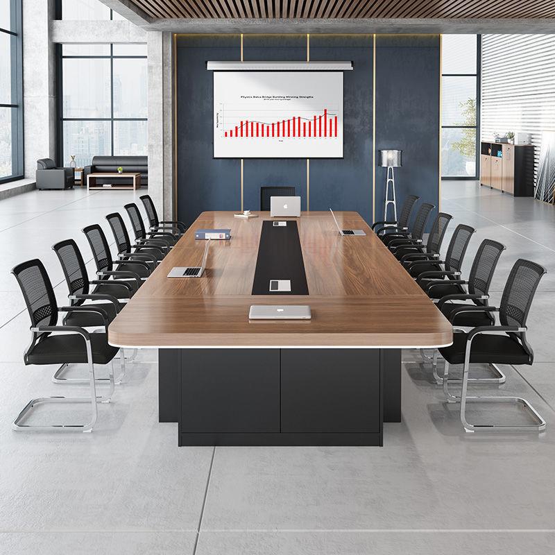 办公家具现新合款大型会议桌桌长桌简约代办公会议室RPF桌椅组圆