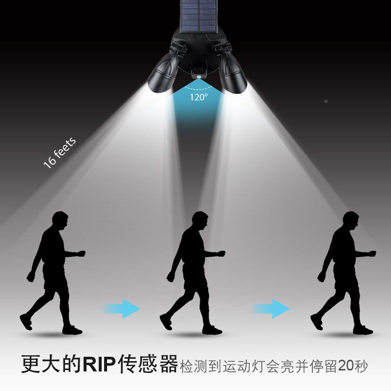 户外太阳能感应灯灯LEDTS-G0802壁人庭体感应户外壁防水装室外双