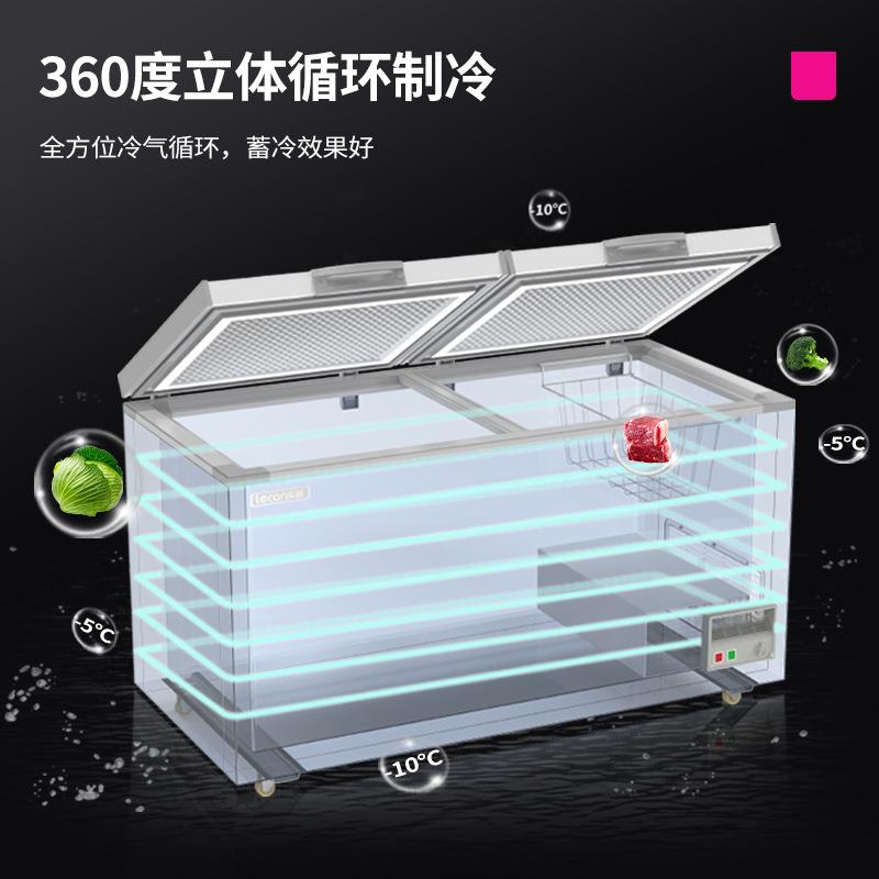 卧式冰638柜商用大容量冰箱保用冻冷冻鲜双温冷柜冷藏冷冻家展示