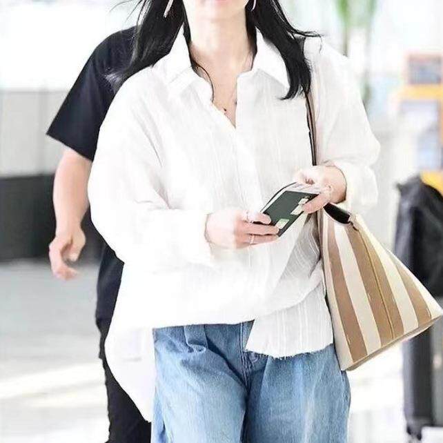 现货宋慧乔同款衬衫女2024夏衬衫