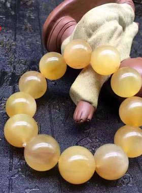 香暗阁原生蜜色老羚羊角藏式手串 男女款 文玩念珠