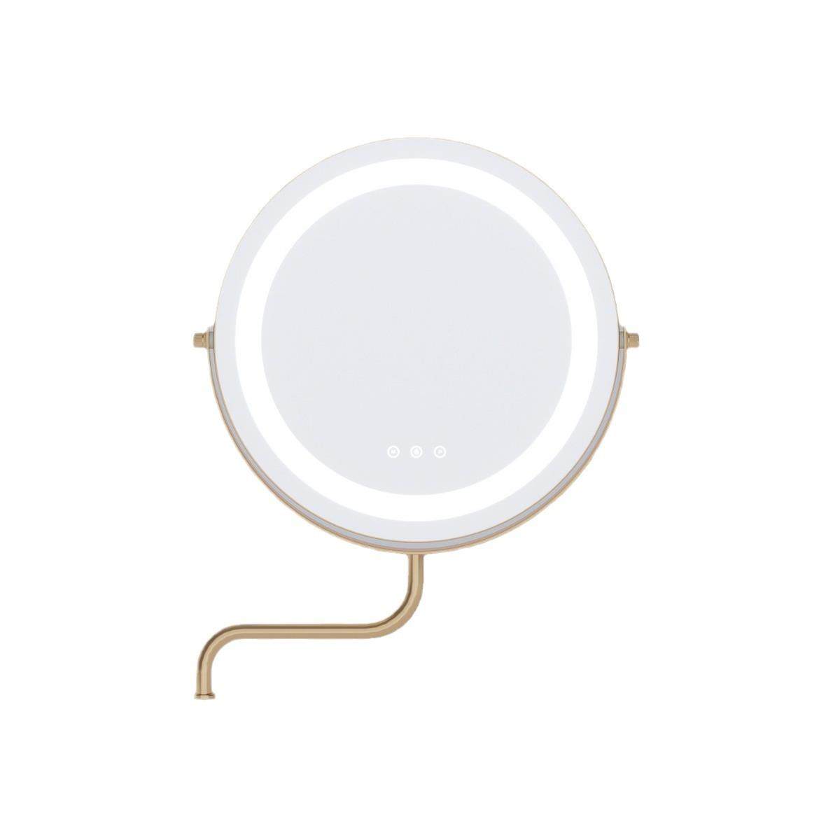 2024新款LED智能触摸伸缩折叠摇臂化妆镜led化妆镜梳妆台化妆镜