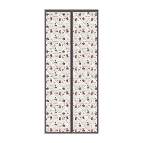 秋冬季自吸棉门帘家用保温PU皮防风隔断防寒门帘玄关卡通加厚保暖