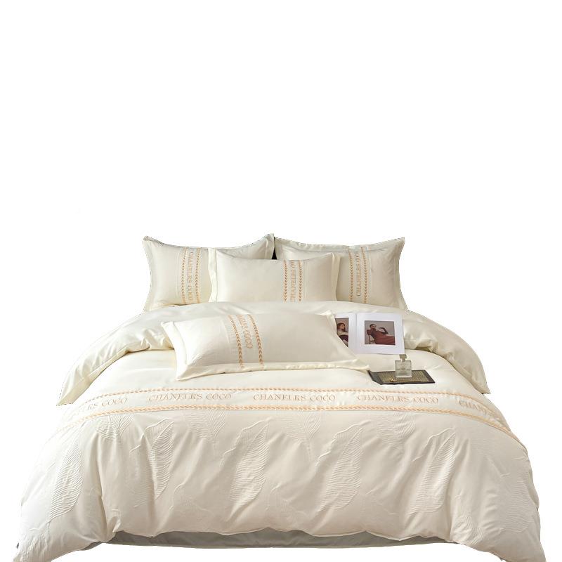 夏天丝四件AL89699套丝滑裸轻睡被套高级床单奢笠冰夏季床上三件