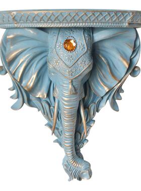 大象头壁饰墙饰立体壁挂墙面装饰品置物架隔板壁架台装饰