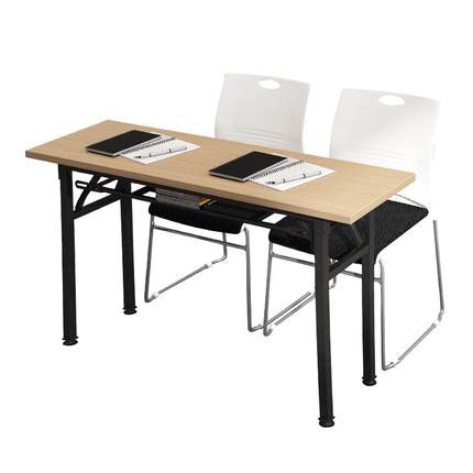 加厚折叠会议培训桌酒店长条桌办公桌IBM活动桌实木多层夹板材质