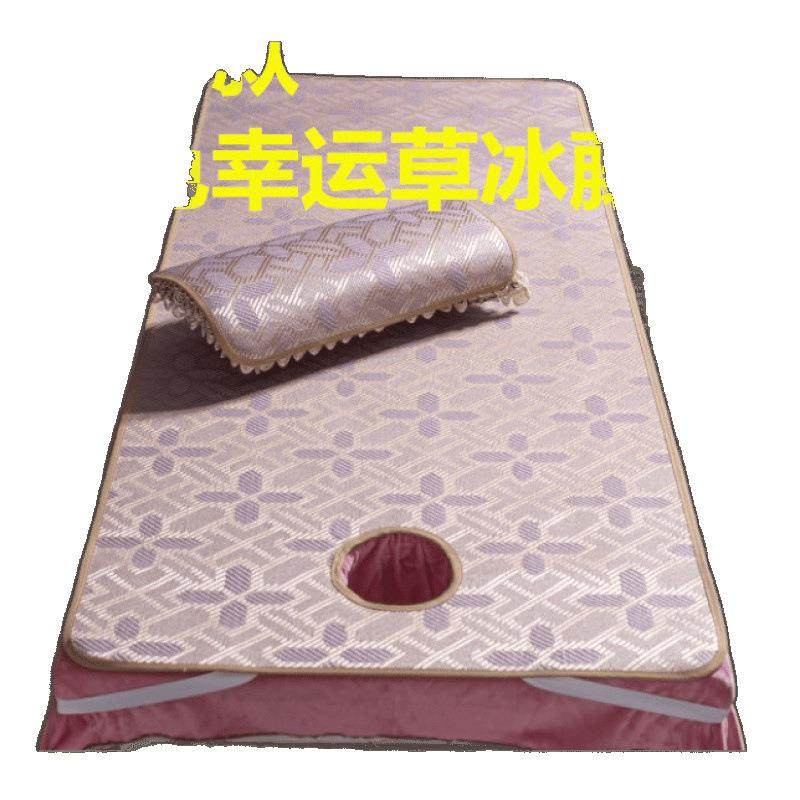 美容床凉垫冰丝凉席院加厚藤席冰藤席按摩洗头夏季加厚透气带洞热