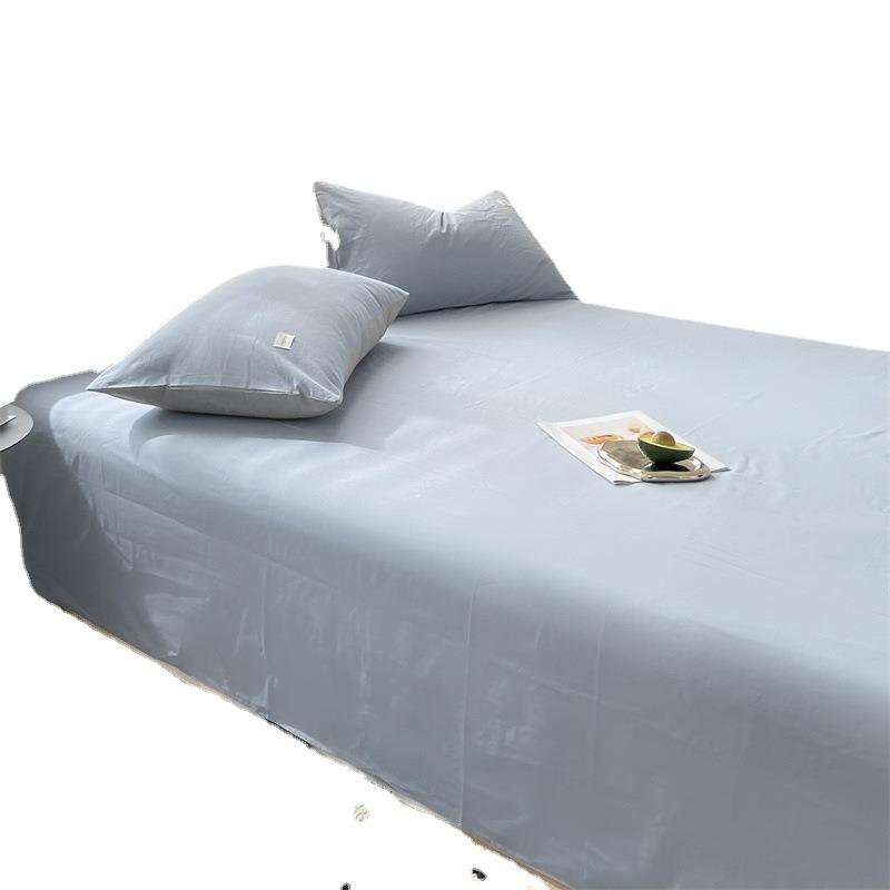 纯色全水棉单件纯棉床罩三件套棉席思梦床垫保洗护罩简NDA约北欧