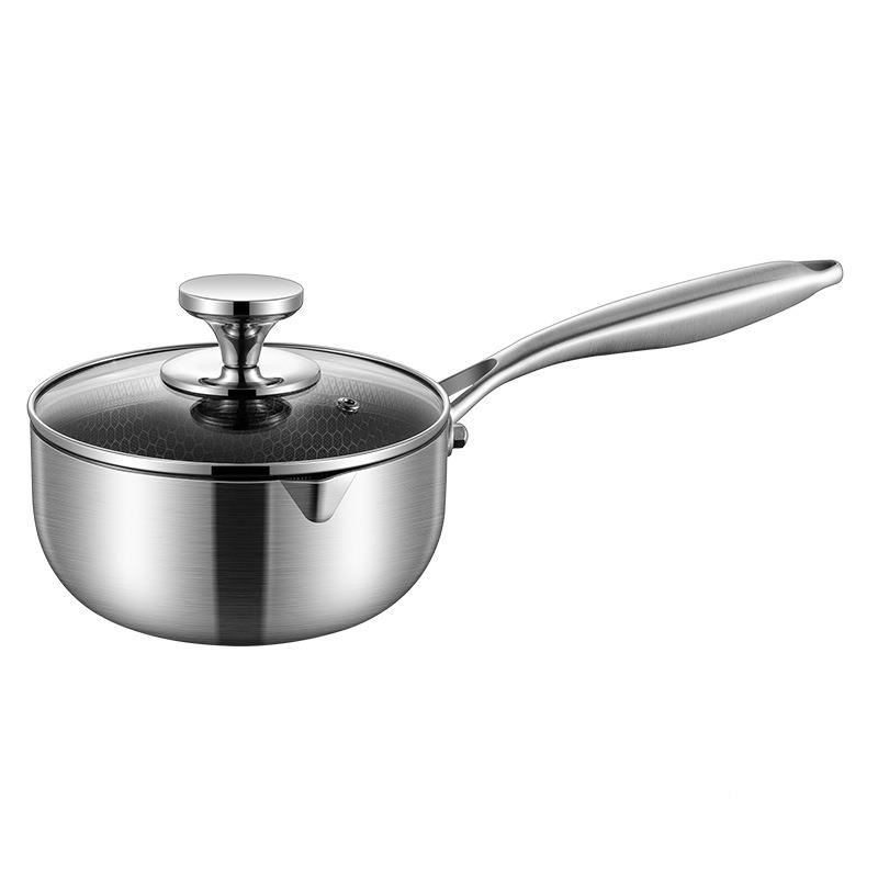 不锈钢韩式汤锅无品牌/宝不锅炒迷你锅单柄奶锅宝辅食小锅厨房家