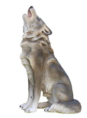 牧羊犬狼摆件仿真哈士奇模型客厅家居装饰品花园庭院子动物狗雕塑