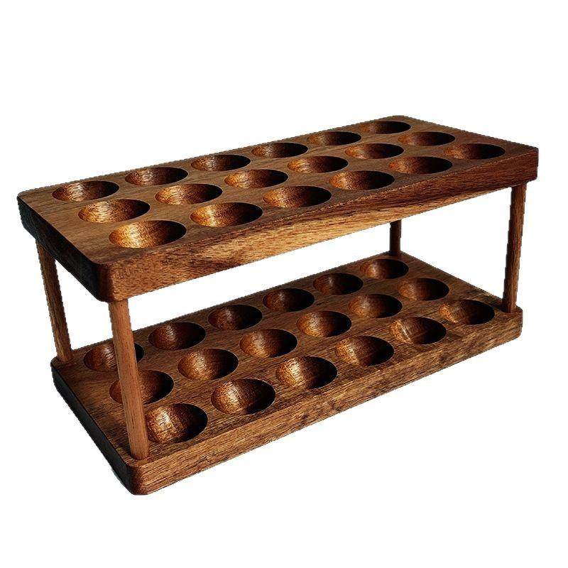 实木鸡蛋托家用厨房置物架鸡蛋收纳架双层置物架厨房桌面鸡蛋托,厨房/烹饪用具,抹布架/厨房清洁收纳架,淘宝优惠券,粉丝福利购,淘宝优惠卷