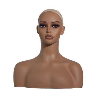 新款欧美女款双肩半身模特头假发头模耳环项链展示架mannequin