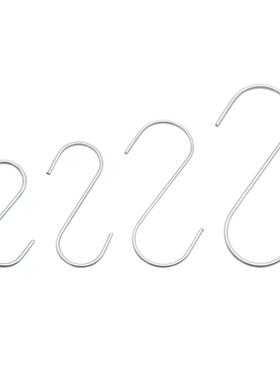 厂家现货特粗S钩厨房窗帘s型挂钩横杆衣架衣帽挂钩多功能浴室钩子