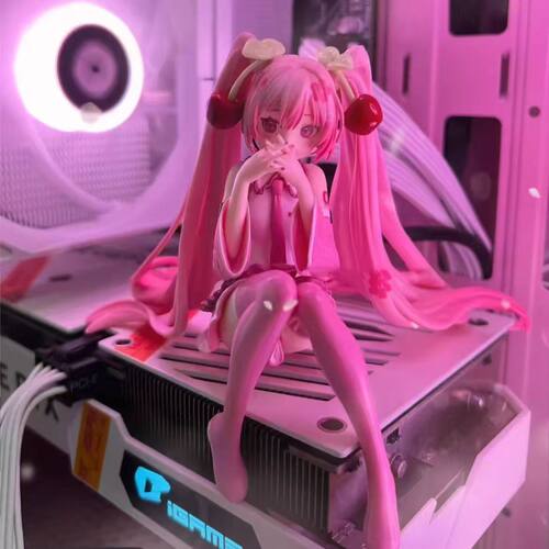 樱花初音未来手办MIKU泡面压可爱车载机箱桌面摆件美少女模型礼物