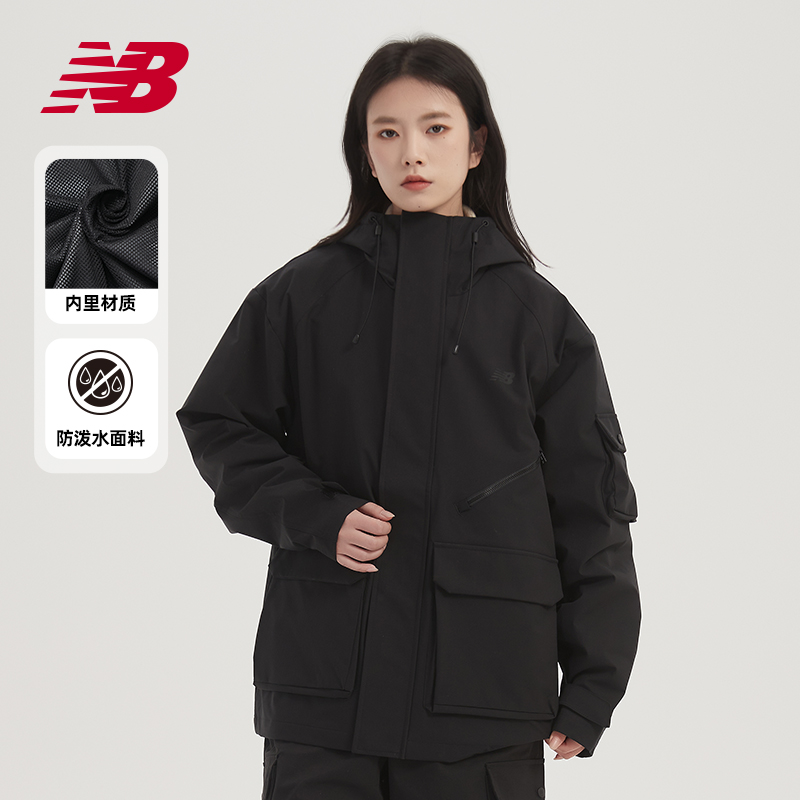 NEW BALANCE NB连帽夹克男女休闲户外防风拼接外套AMJ41340/43302