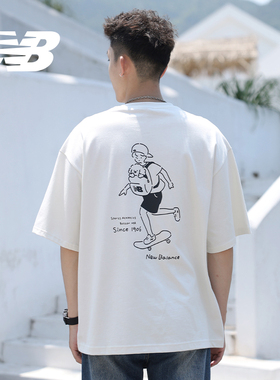 【向心生活】New Balance NB正品夏新品情侣小狗短袖T恤AMT42338