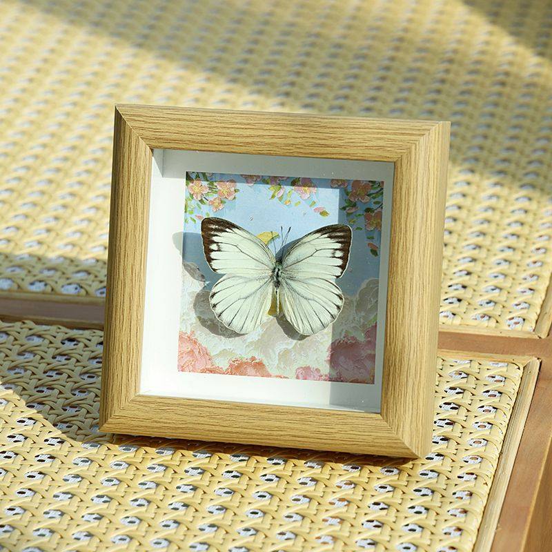新款小众蝴蝶真标本相框礼物摆件奶油画小清新精美女学生朋友