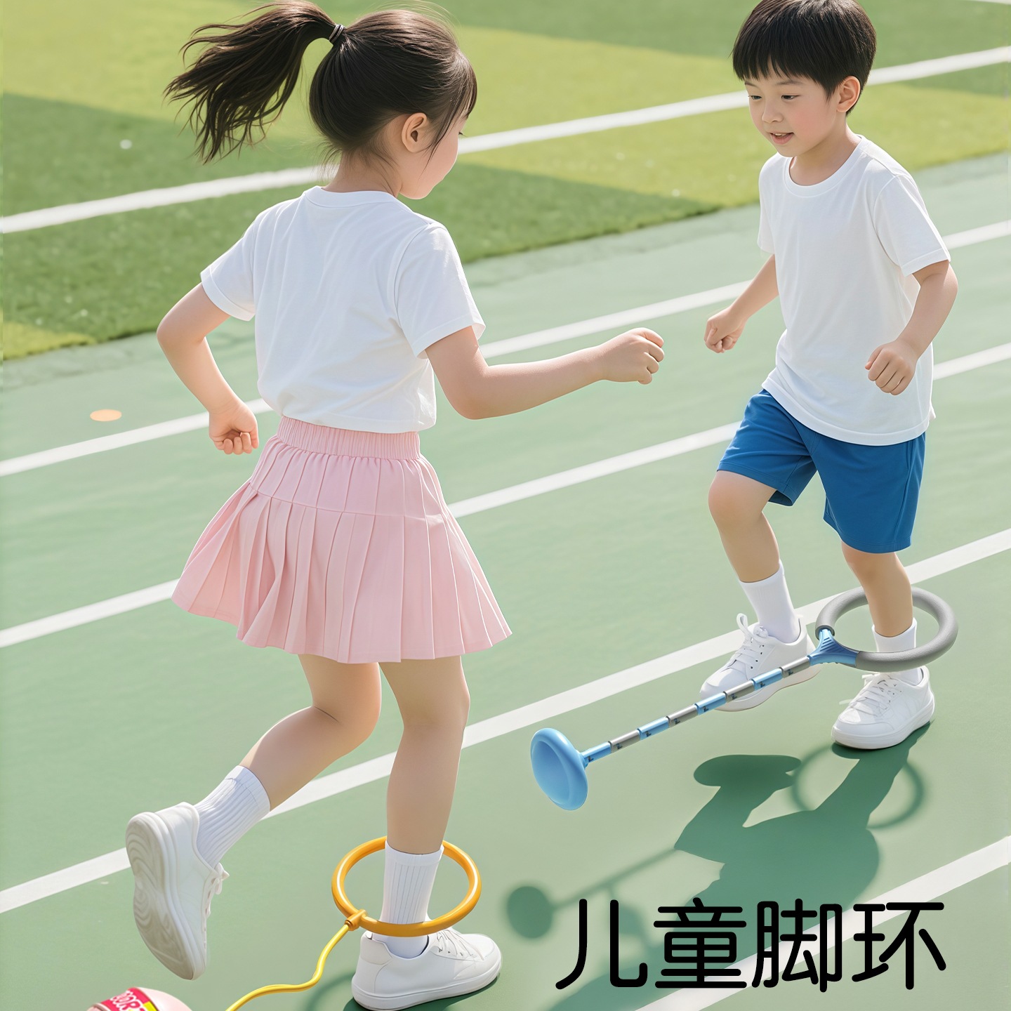 脚环夜光跳跳球套脚上旋转甩呼啦圈小孩健身体能训练溜溜球