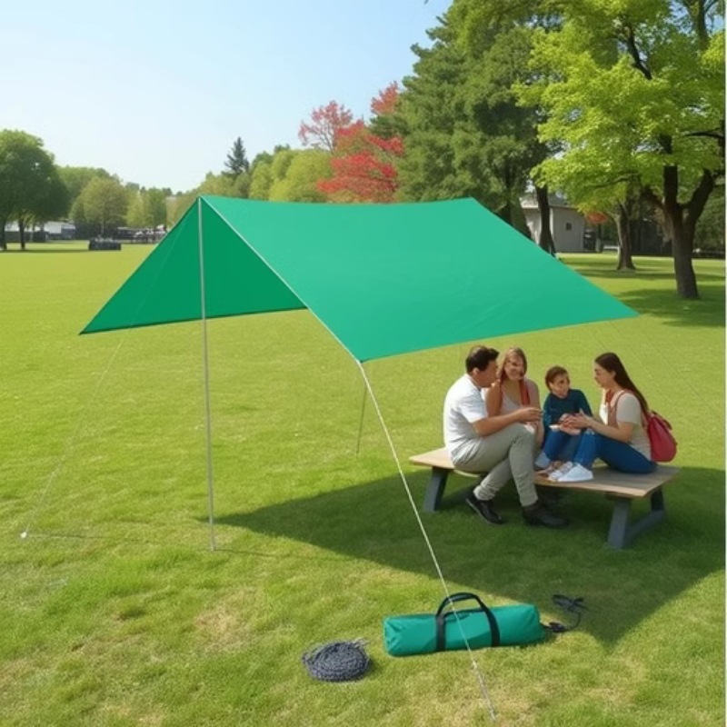 户外天幕帐篷加厚遮阳棚防水防晒便携式野营露营蝶形天幕