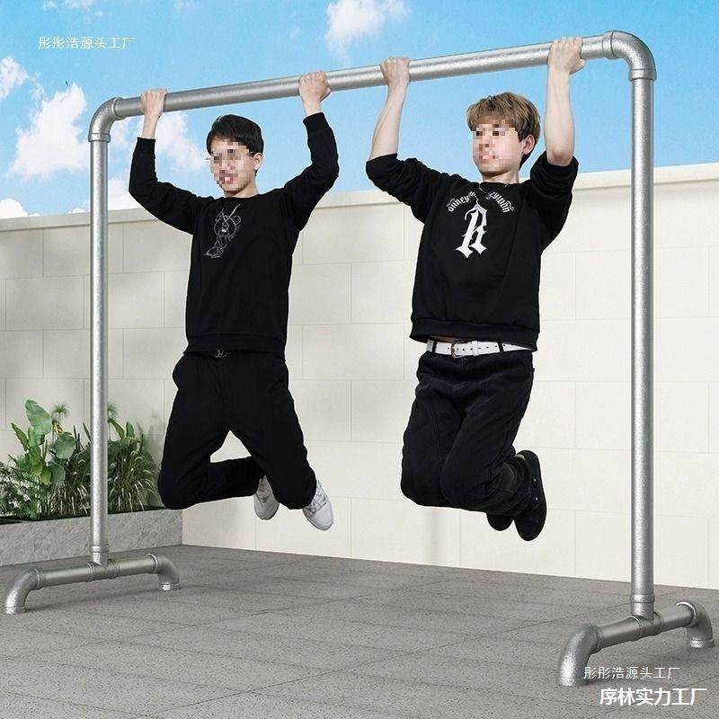 钢管晾衣架挂衣架晒被子单杆不锈镀锌卧室落地阳台宿舍服装展示