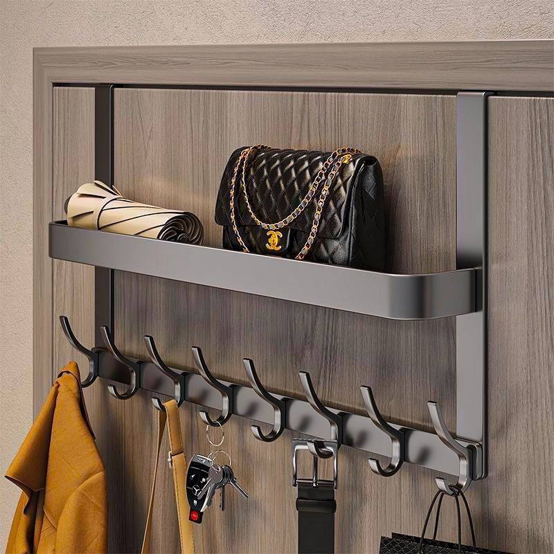 卧室门后挂钩挂衣架免打孔门上淋浴房挂架墙上壁挂门背式收纳置物