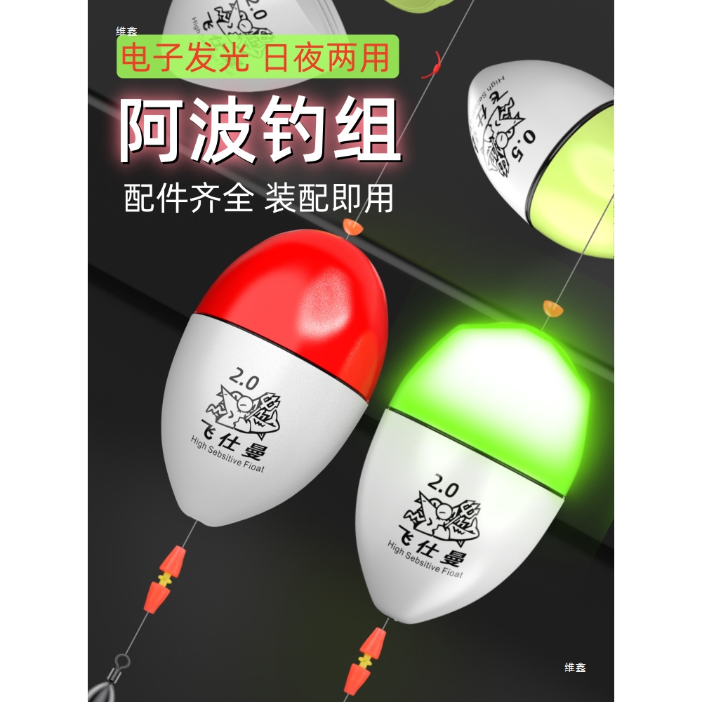 电子阿波漂套装矶钓远投电子浮漂夜钓鱼漂海钓水库电子阿波夜光漂