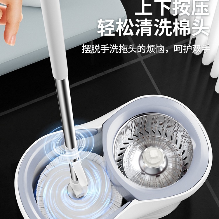 免手洗拖把家用旋转式拖布自动脱水地拖懒人双驱动洗地桶干湿两用