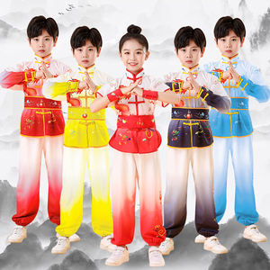 速发武术服装儿太中国风比赛表演出服少儿练功服功夫训练男童极衣