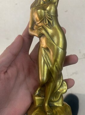 速发美古铜小摆件仿古铜艺人像艺术铜像桌摆雕玩铜器铜像铜人小铜