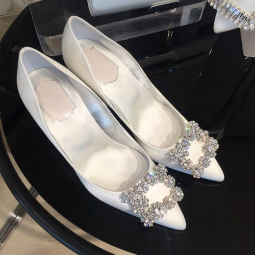 速发HKX 2021  Sier Bla Wo Brid Weddig Shoes Faux S