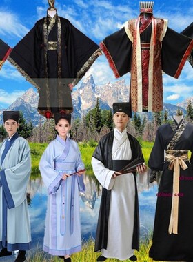 速发古代表臣古装男装学者汉代照相馆摄影服术武装影视大演人才