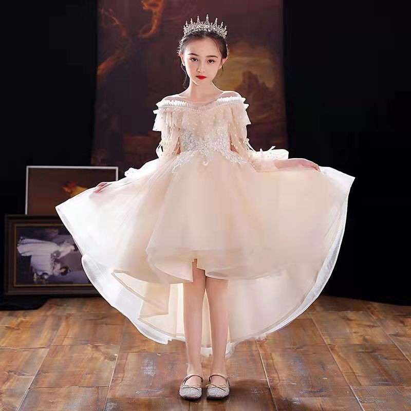 速发童高级感公主裙生日儿童礼服裙轻奢小众高端主持人钢琴演出服