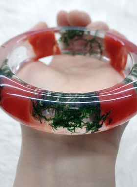 爆款纯天然绿水草玉化冰丝手镯旺夫旺子招财高贵女款海纹松鹤仙松