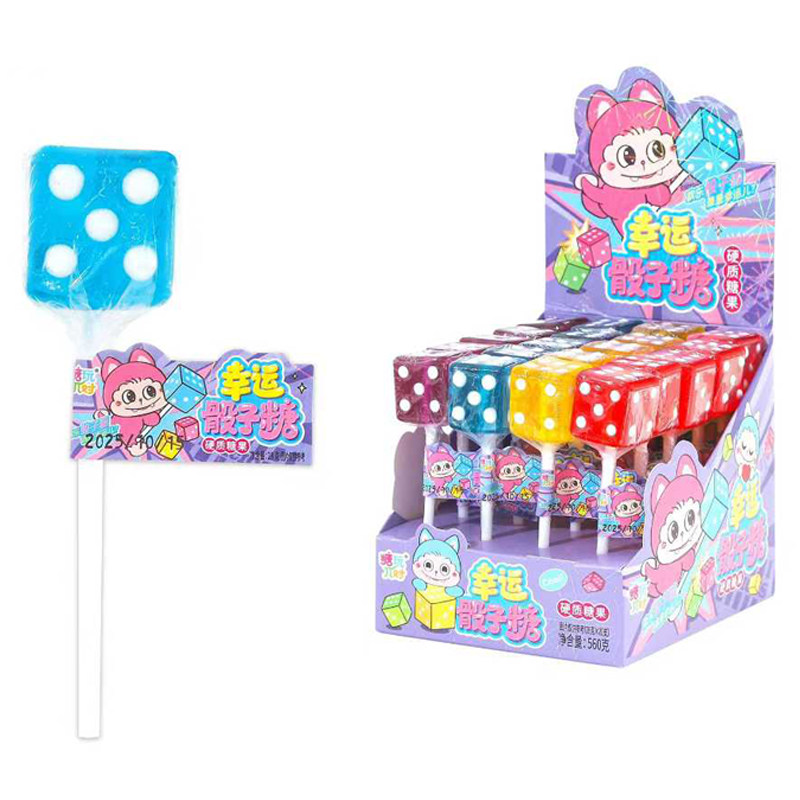 骰子棒棒糖可爱卡皮巴拉混合水果味造型糖果儿童零食玩具糖果批发